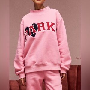 NWT Parke Jean Heart Varsity Mockneck, XXL